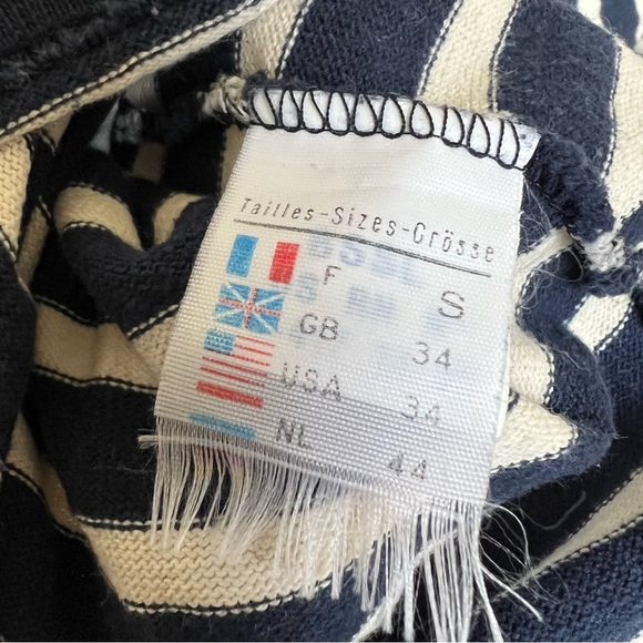 Saint James  Navy and White Stripe Long Sleeve Top-Size US 34 - Picture 6 of 7